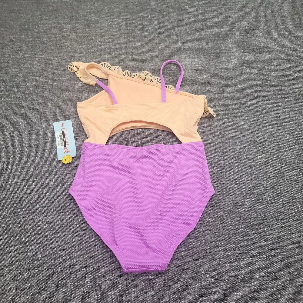 Girls Beach Dreams One Piece Swimsuit - Cat & Jack Pink Size Small 6/7